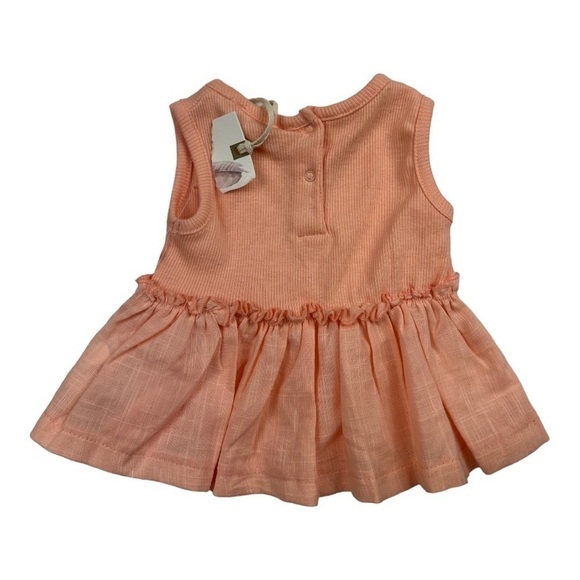 Jessica Simpson Ruffle Short Sleeve Shirt Size 0-3 Months - Picture 2 of 4